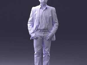 000414 Realistic Teen Boy Character Full Body Scan Casual 3D Model