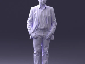 000414 Realistic Teen Boy Character Full Body Scan Casual 3D Model