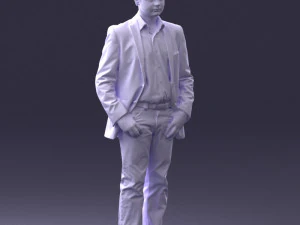 000414 Realistic Teen Boy Character Full Body Scan Casual 3D Model