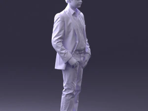 000414 Realistic Teen Boy Character Full Body Scan Casual 3D Model