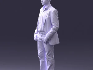 000414 Realistic Teen Boy Character Full Body Scan Casual 3D Model