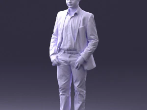 000414 Realistic Teen Boy Character Full Body Scan Casual 3D Model
