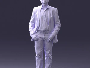 000414 Realistic Teen Boy Character Full Body Scan Casual 3D Model