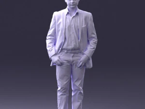 000414 Realistic Teen Boy Character Full Body Scan Casual 3D Model