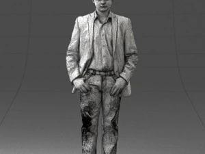 000414 Realistic Teen Boy Character Full Body Scan Casual 3D Model