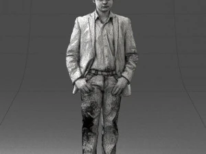 000414 Realistic Teen Boy Character Full Body Scan Casual 3D Model