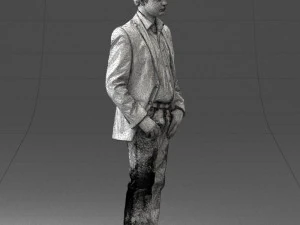 000414 Realistic Teen Boy Character Full Body Scan Casual 3D Model