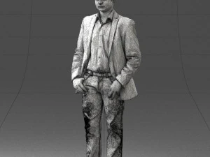 000414 Realistic Teen Boy Character Full Body Scan Casual 3D Model