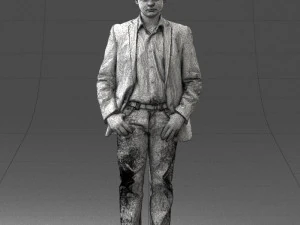 000414 Realistic Teen Boy Character Full Body Scan Casual 3D Model