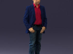 boy in blue jacket 0080 3d print ready 3D-printmodel