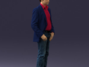 boy in blue jacket 0080 3d print ready 3D-printmodel