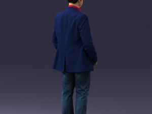 boy in blue jacket 0080 3d print ready 3D-printmodel