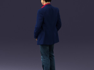 boy in blue jacket 0080 3d print ready 3D-printmodel