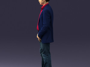 boy in blue jacket 0080 3d print ready 3D-printmodel