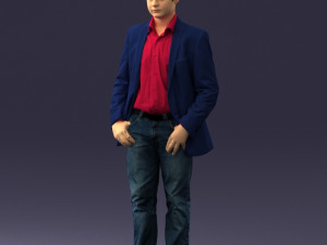 boy in blue jacket 0080 3d print ready 3D-printmodel
