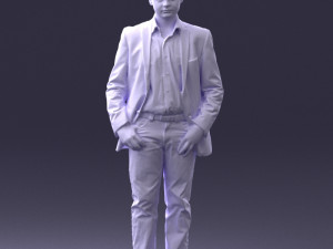 boy in blue jacket 0080 3d print ready 3D-printmodel