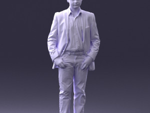 boy in blue jacket 0080 3d print ready 3D-printmodel