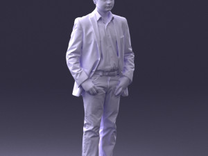 boy in blue jacket 0080 3d print ready 3D-printmodel