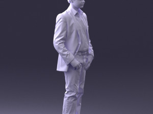 boy in blue jacket 0080 3d print ready 3D-printmodel