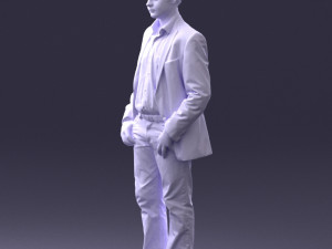 boy in blue jacket 0080 3d print ready 3D-printmodel