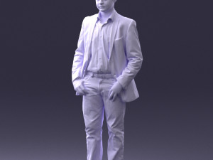 boy in blue jacket 0080 3d print ready 3D-printmodel