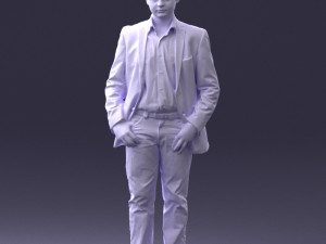 boy in blue jacket 0080 3d print ready 3D-printmodel