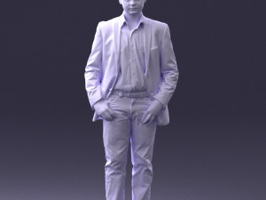 boy in blue jacket 0080 3d print ready 3D-printmodel