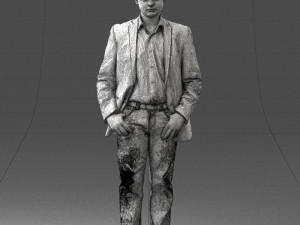 boy in blue jacket 0080 3d print ready 3D-printmodel