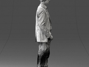 boy in blue jacket 0080 3d print ready 3D-printmodel
