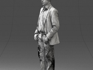 boy in blue jacket 0080 3d print ready 3D-printmodel
