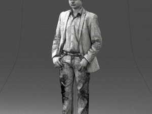 boy in blue jacket 0080 3d print ready 3D-printmodel
