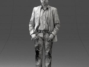 boy in blue jacket 0080 3d print ready 3D-printmodel