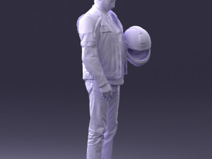 man in motorcycle clothes 0083 Modello 3D
