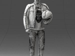 man in motorcycle clothes 0083 Modello 3D