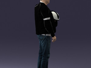 man in motorcycle clothes0083 3d print ready 3D Print Model