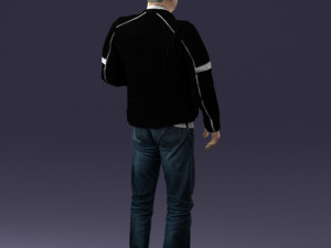 man in motorcycle clothes0083 3d print ready 3D Print Model