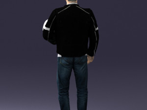 man in motorcycle clothes0083 3d print ready 3D Print Model