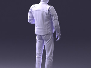 man in motorcycle clothes0083 3d print ready 3D Print Model