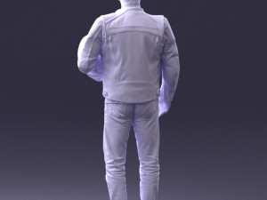 man in motorcycle clothes0083 3d print ready 3D Print Model