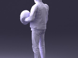 man in motorcycle clothes0083 3d print ready 3D Print Model