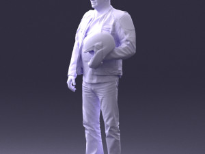 man in motorcycle clothes0083 3d print ready 3D Print Model