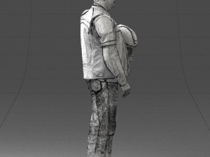man in motorcycle clothes0083 3d print ready 3D Print Model