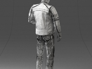 man in motorcycle clothes0083 3d print ready 3D Print Model