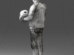 man in motorcycle clothes0083 3d print ready 3D Print Model