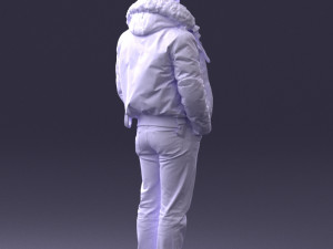 man in winter jacket 0084 3D Модель