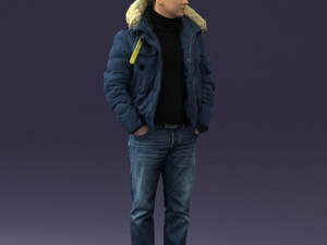 man in winter jacket 0084 3d print ready 3D Print Model