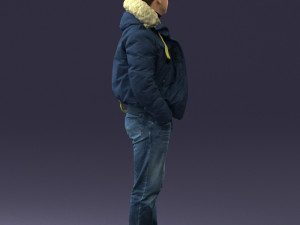 man in winter jacket 0084 3d print ready 3D Print Model