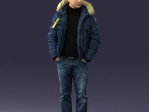 man in winter jacket 0084 3d print ready 3D Print Model