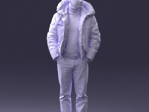 man in winter jacket 0084 3d print ready 3D Print Model