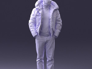 man in winter jacket 0084 3d print ready 3D Print Model